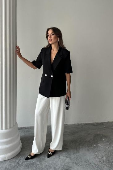 Siyah Kısa Kollu Blazer Ceket resmi